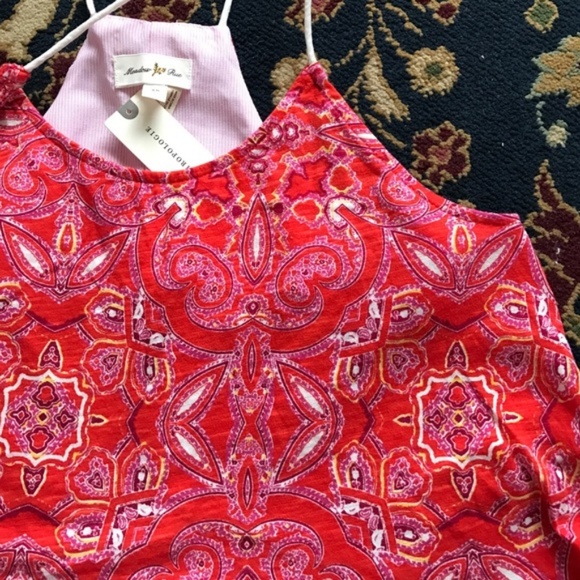 Anthro Paisley Halter Nuria Swing Tank Meadow Rue - Picture 4 of 4